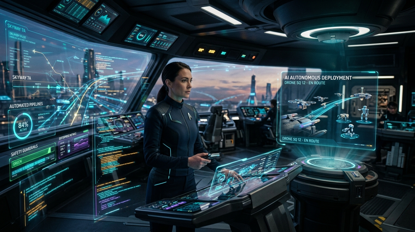 The Delivery Pilot Cockpit Overseeing AI Autonomous Robots and Computers